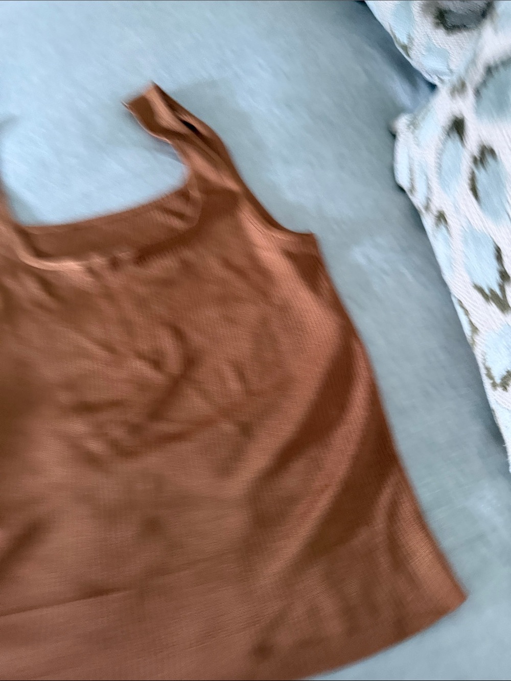 Madewell Ribbed Square-Neck Tank Top in Brown - Picture 3 of 5